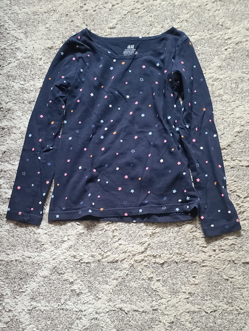 10 for $25 - H&M Girls 4-6Y Blue Long Sleeve Shirt with Coloured Stars